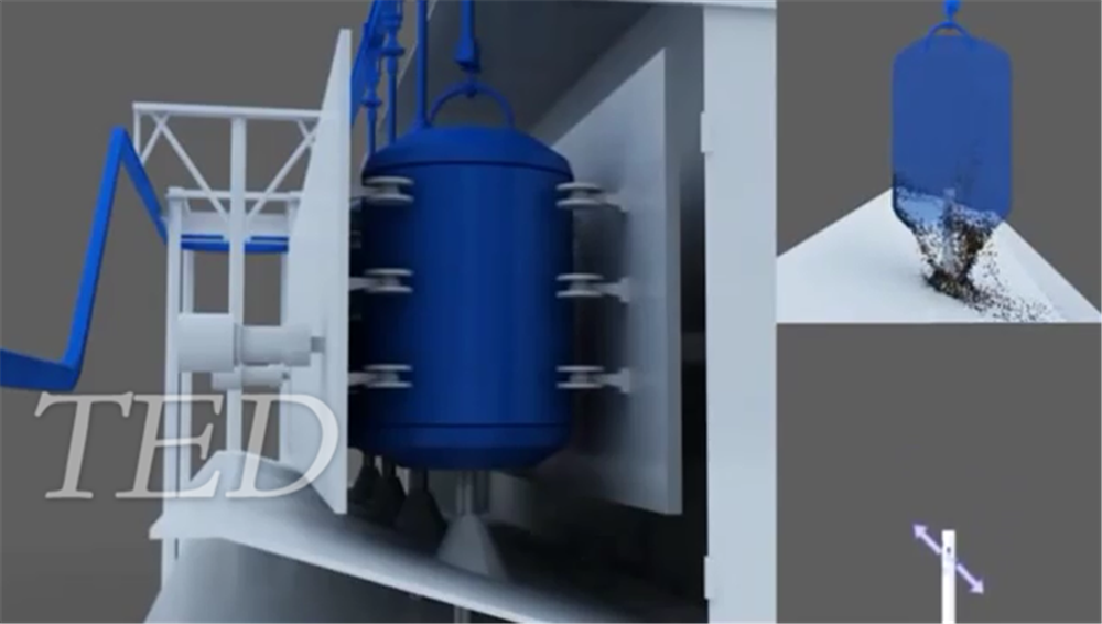8-3            China sandblasting machine Schematic diagram of tank sandblasting of water heater
